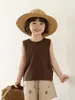Wulibu Yi Procesamiento Personalizado Chaleco de Punto sin Mangas para Niñas en Múltiples Colores, Ropa Versátil y Fresca