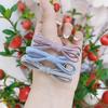 Diadema tejida de doble hebra a rayas estilo coreano simple de alta elasticidad goma básica cuerda para el cabello para mujer Venta al por mayor