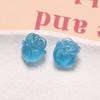 Parche de capullo de rosa con purpurina semitransparente, accesorios de resina para pendientes, horquillas, fundas para teléfono móvil, venta al por mayor