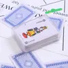 Portátil para Viajes al Aire Libre, Caja Transparente de Plástico Duro con Tablero de Papel de Forma Especial, Cartas para Juegos de Mesa