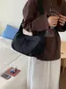 Nueva Bolsa de Tela Lavada de Nylon para Mujer, Gran Capacidad, Bolso Cruzado Ligero para Hombro, Estilo Japonés Moderno, Bolso Cruzado Versátil Simple