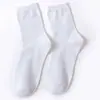 Calcetines de color liso a media pantorrilla para hombre Baimeian, Calcetines simples para todas las estaciones, Calcetines de color liso absorbentes de sudor y transpirables para negocios, Calcetines casuales negros, Zhuji