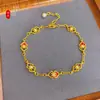 Nuevo Estilo Chino Estilo Nacional Pulsera de Todas las Cosas Buenas para Ti Estilo Palacio Azul Quemado Simple Pulsera Versátil Joyería para Mujer Regalo de Gama Alta