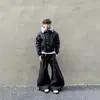 Jaqueta Águia da Montanha com Gola de Pelo American Cleanfit Jaqueta de Algodão para Homens e Mulheres Outono e Inverno 2025 Jaqueta de Trabalho Curta Engrossada