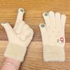 Luvas de Lã Grossas Quentes com Bordado de Boneco de Neve, Tela Sensível ao Toque, Novo Estilo, para Crianças e Mulheres, Luvas de Tricô de Inverno Atacado para Exportação