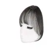 Peruca com franja natural estilo francês da Xiaoqian para mulheres, aplique frontal volumoso, aplique para o topo da cabeça, aplique de franja em formato de 8 da Xuchang