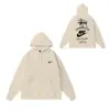 Marca de Moda Extranjera Stu Sudadera Otoño e Invierno Chaqueta con Capucha Casual Holgada para Hombres y Mujeres Parejas Ins