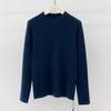 Crewneck Suéter de lã pura malha quente Camisa Base Pullover Outono e Inverno Novo Slim-fit simples Suéter de Poço Fino para Mulheres
