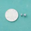 Contas Espaçadoras Listradas de Prata de Lei S925 DIY Feitas à Mão Corda Cristal Pulseira Contas Espaçadoras Acessórios
