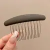 Peine Pinza para el Cabello con Moño Estampado de Leopardo, Peine de Alta Gama Exquisito, Accesorio de Pasador para Flequillo Lateral de Corona Alta