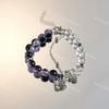 Pulsera Mariposa Ojo de Gato Imitación Femenina ins Diseño Nicho Pulsera Luz de Luna Gris Combinable Elegante Moderna Regalo Estudiante