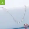 Collar Original Yinziyun de Plata de Ley S925 con Circonita, Cadena Delicada y Elegante para Clavícula, Joyería de Cadena para el Cuello Apilable