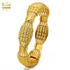 Pulsera de Aleación Chapada en Oro de Venta Caliente Novia de Dubái India Lujo Ligero para Mujer Boda Oro Arena Pulsera Joyería Al por Mayor