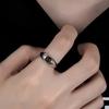 Anillo Ojo de Caballo para Hombre Material de Cobre Diseño Retro Anillo Pequeño Casual de Alta Gama Joyería Personalizada para Mujer Venta al por Mayor