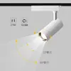 Focos LED de riel con foco ajustable personalizados por el fabricante para restaurantes y museos, luces COB de alto brillo montadas en superficie con zoom de dos cables