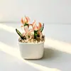 Vaso de Suculenta Esmaltado Zibo, Ornamento de Flor de Vidro, Planta Verde, Presente de Dia das Mães, Decoração Artesanal