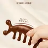 Pente de Massagem Meridianos de Sândalo Dourado Raspagem Cabeça de Pente Meridianos de Cinco Dentes Pente Grande para Couro Cabeludo para Homens e Mulheres Venda por Atacado
