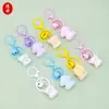 Llavero de Perrito Lindo Flocado Colgante de Bolso Cadena para Teléfono Móvil Muñeco de Dibujos Animados Colgante de Llave Accesorios de Joyería DIY