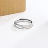 Anillo Mobius para pareja, anillo de apertura ajustable, anillo de plata S925, anillo que combina con todo, joyería de moda al por mayor