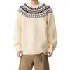 Nuevo Suéter de Cuello Redondo para Hombre y Mujer Otoño/Invierno 2026, Jersey, Holgado, Ropa Exterior, Bloque de Color, Tejido, Camiseta Base Casual, Moderno
