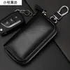 Bolsa de Chaveiro com Zíper de Grande Capacidade Gran para Homens Montada na Cintura Couro Genuíno Porta-Cartões Feminino Chaveiro Multifuncional Impermeável