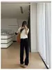 Efeito Perna Reta~ Pernas de Hashi Jeans Slim Fit Feminino Outono 2026 Novo Cintura Alta Perna Reta Valoriza Perna Larga Calças Longas
