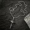 Collar para Hombre con Colgante de Cruz, Cadena Versátil de Moda, Accesorio, Sudadera de Moda para Hombre, Colgante, Cadena de Acero al Titanio