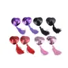 Lentejuelas en forma de corazón con flecos pegatinas de leche accesorios de lencería sexy guillotina de tentación pegatinas para pezones divertido al por mayor una generación de cabello