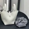 Bolsa Cesta Estilo Novo em Couro Bovino de Primeira Camada, Bolsa Grande para Mãe e Filha em Couro Bovino Macio, Bolsa de Mão, Bolsa Transversal de Ombro Único para Mulheres