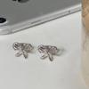 Clip para oreja de lazo estilo ballet diseño de nicho lindo suave dulce moda pendientes exquisitos versátiles pendientes