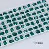 Dongzhou Crystal 6*8 Tachuelas Pequeñas Redondas para Uñas, Forma Oblonga con Esquinas Redondeadas, Base Puntiaguda, Strass de Vidrio K9 Super Brillante, Accesorios para Joyería DIY