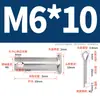 Pasador de Acero Inoxidable 304 con Cabeza Plana y Agujero, Pasador Cilíndrico, Pasador de Posicionamiento Cilíndrico Gb882 con Juego de Pasador de Chaveta