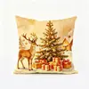 Capa de Almofada de Natal Amazon Estampa de Boneco de Neve Capa de Almofada de Alce Decoração de Feriado Interna Almofada de Sofá Atacado