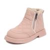 Botas para Niñas 2024 Otoño Nuevo Estilo Botas para Niños Estilo Otoño e Invierno Zapatos para Bebés Niñas Botas Cortas con Forro de Lana y Algodón