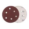 Lixa Vermelha 5 Polegadas 6 Furos 125mm Lixa Vermelha Disco de Lixa com Base de Veludo Lixa Flocked Autoadesiva Lixa para Madeira Lixa de Lixar
