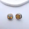 Cuentas Espaciadoras Redondas con Forma de Abeja de Múltiples Agujeros Chapadas en Oro con Circonita Microincrustada para Pulseras y Collares Hechos a Mano para Bricolaje Materiales para Beadwork Accesorios