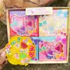 Pulseira de Cristal para Crianças com Contas Conjunto de Brinquedos Goo Card Joias de Desenho Animado Pulseira de Pipoca Pulseira de Resina Caixa de Presente Venda por Atacado