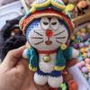 Muñeca de Monstruo de Tres Ojos Colgante de Lana Colgante Tejido a Mano Producto Terminado Muñeca de Ganchillo Hecha a Mano Colgante de Ganchillo Producto Terminado