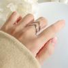 Sol del Señor Oro Rosa Abierto talla única Puntiagudo Hueco Anillo de Acero de Titanio Chapado en Oro Primera Joyería Venta al por Mayor de Joyería Mujeres