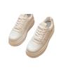 Popular plataforma oculta para aumentar la altura 2023 Primavera y Otoño nuevos populares súper populares zapatos blancos para mujer de cuero casual zapatilla deportiva