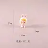 Muñeco de Conejo de Dibujos Animados Mengli Celebridad de Internet Figura Decoración para Puesto Callejero Pequeño Producto Adornos de Resina DIY Accesorios Decoración para Coche