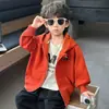Jaqueta cardigan infantil para primavera e outono, moletom estilo coreano para meninos, top versátil com capuz, nova coleção de outono 2026