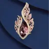 Nova Broche de Liga de Metal de Luxo Leve Europeu e Americano Cristal Olho de Fênix Pena Diamante Colorido Broche Corsage Acessório de Roupa Pino