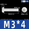 Tornillos de Plástico M2M2.5M3M4M5 Tornillos de Nylon Cabeza Redonda de Cruz Tornillos de Plástico Tornillos de Cabeza de Lenteja de Nylon Tornillos