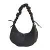 Bolsas de Comercio Exterior Transfronterizas para Mujer Elegantes Vintage Plegadas Tipo Bolso Dumpling de Moda Bolso de Hombro Único Cruzado Versátil Bolso de Axila Ins
