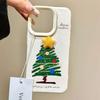 Funda con diseño de árbol de Navidad con diseño de estrella y punto de onda estéreo para Apple iPhone 16, Pro Max, 15, 14, 13 y 12
