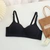 Ropa Interior de Estudiante Estilo Coreano Algodón Sin Varillas Push-Up Ajustable Forma de Anillo Sujetador Delgado Transpirable Listo para la Venta