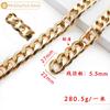 Cadena de aluminio de origen transfronterizo para bolso de mujer, cadena pulida, bolso semiacabado con cadena, accesorios de correa para el hombro, cadena grande de rodaje