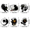 Nuevas Pegatinas Magnéticas de Gato Lindo de Acrílico para Refrigerador Creativas Lindas Mascotas Gato Negro Pequeño Animales Lindos Pegatinas Decorativas Magnéticas