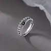 Anel Tai Prata Zircônia Chiba para Mulheres, Anel de Dedo Mínimo de Luxo Leve, Design de Nicho, Anel de Dedo Indicador Moderno e Versátil, Anel Liso, Anel Aberto
